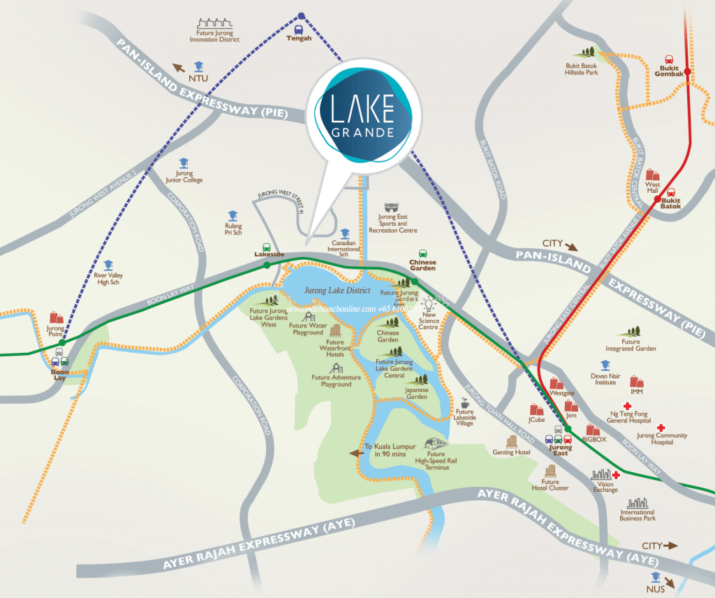 Lake Grande New Condo Launch Location Map