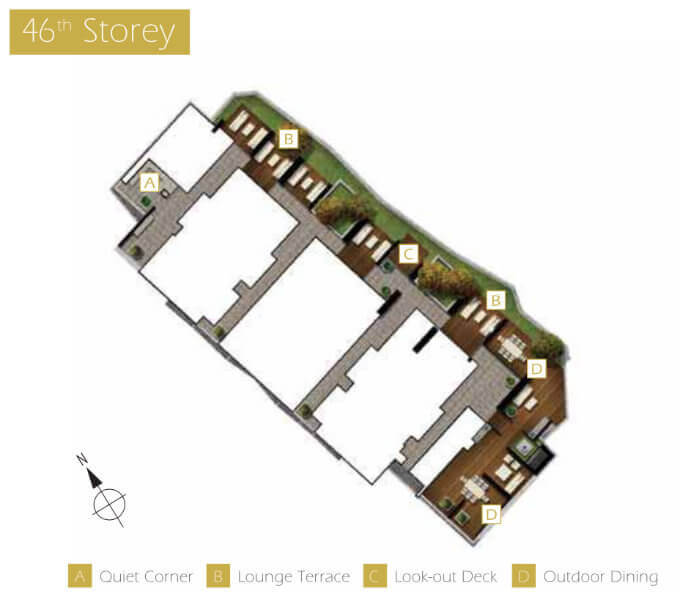 Marina Bay Suites Site Plan 46th Floor