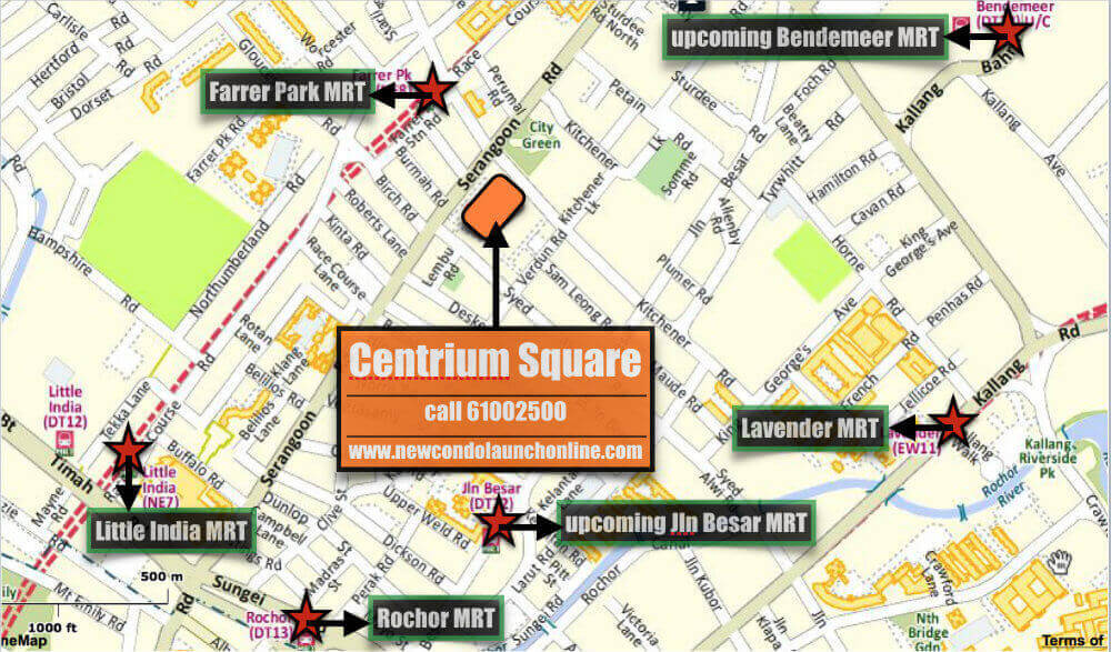 Centrium Square New Condo Launch Location Map