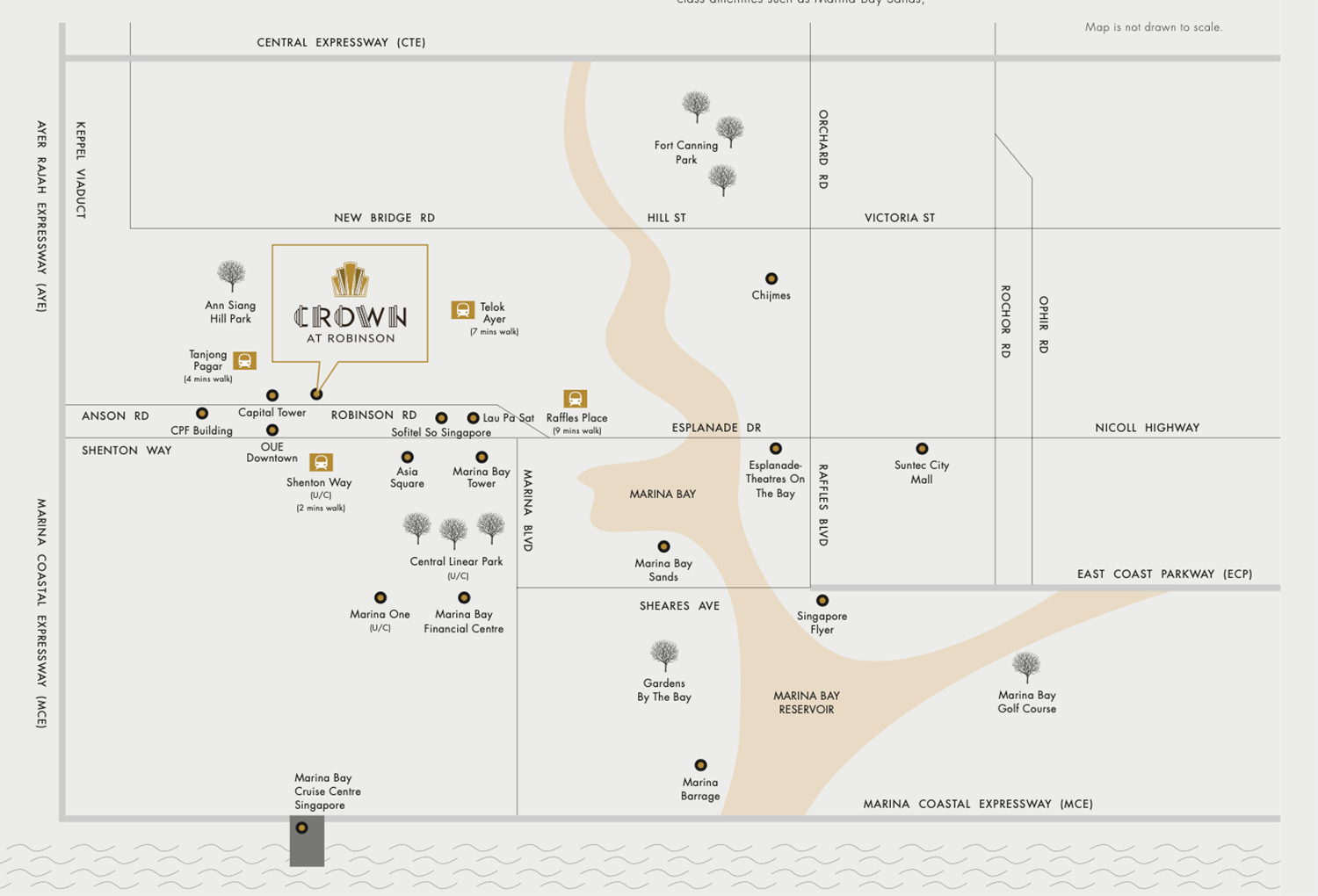 Crown @ Robinson New Commercial launch Location Map