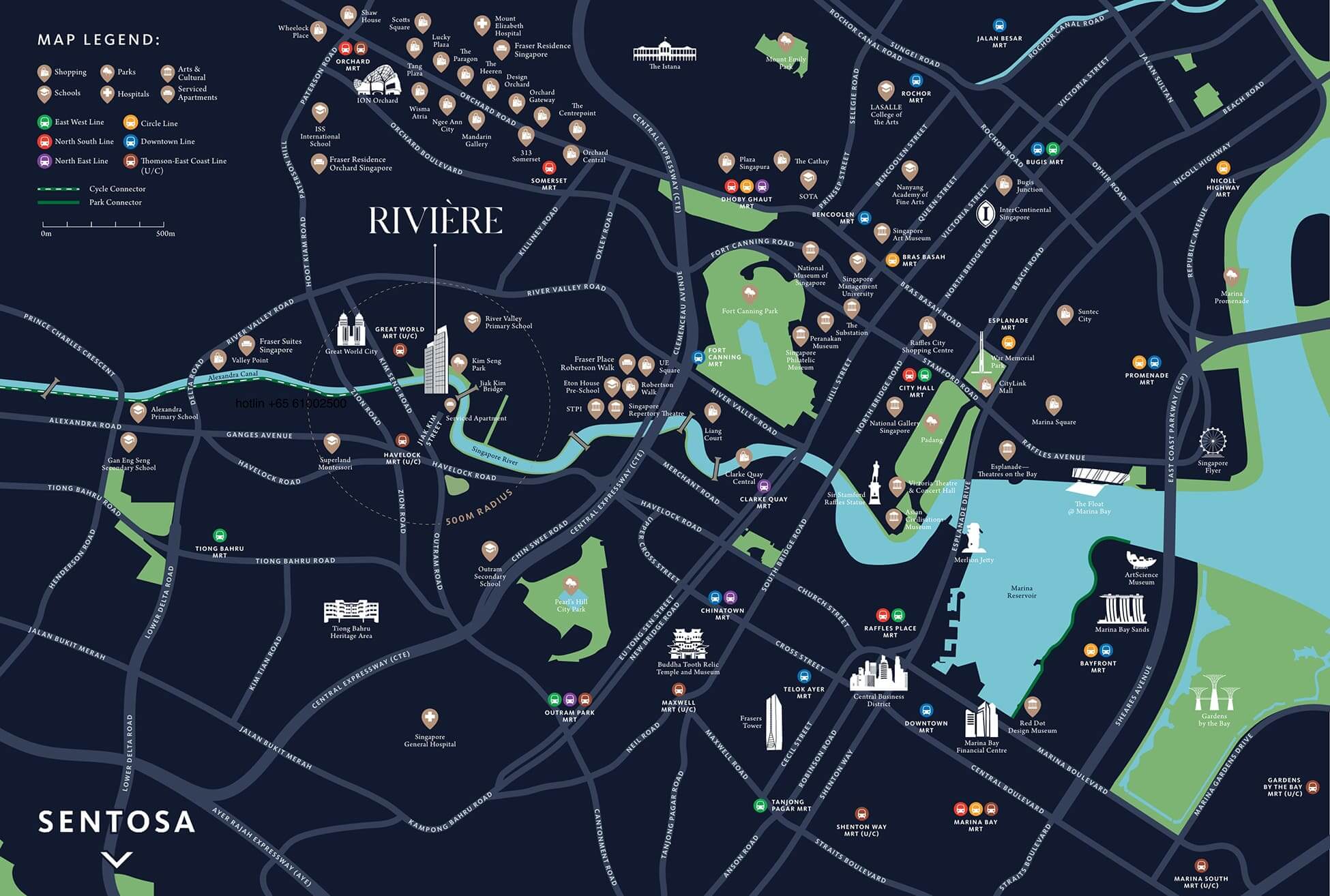 Riviere Singapore Condo Launch Location Map