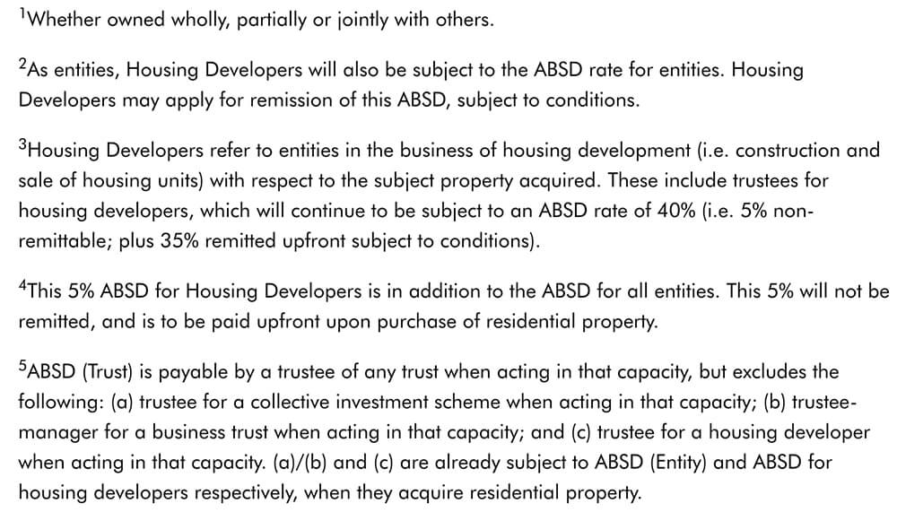 ABSD Rates As At 9 May 2022 Explanatory Notes