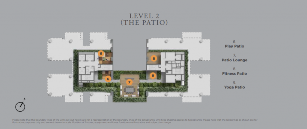 Boulevard 88 Condo Singapore Site Plan Level 2 The Patio