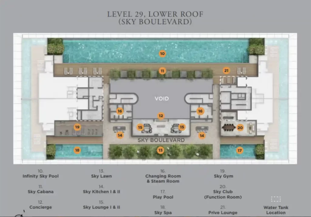 Boulevard 88 Singapore Condo Site Plan Level 29 Sky Boulevard