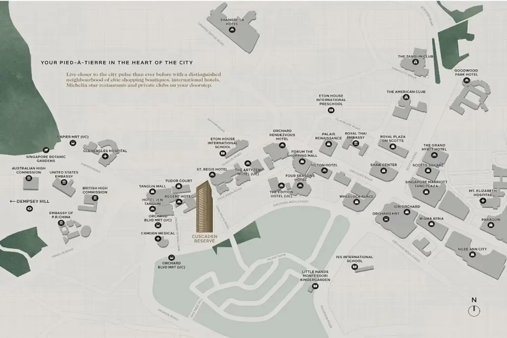 Cuscaden Reserve Singapore New Condo Launch Location