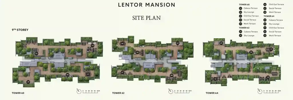 Lentor Mansion Condo Singapore Site Plan Level 9
