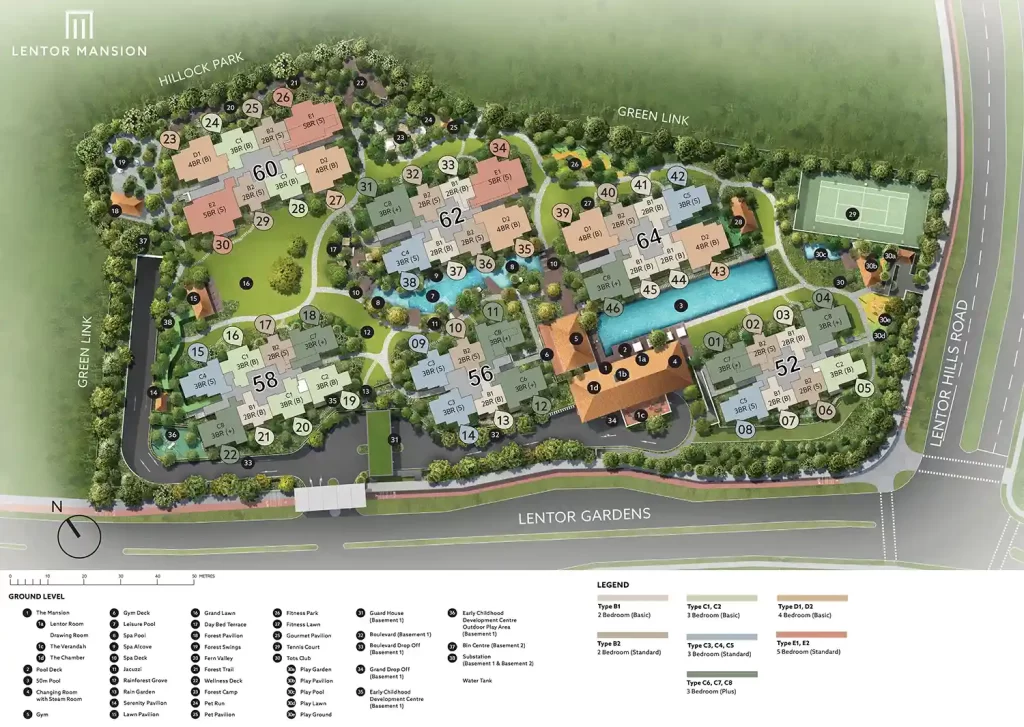 Lentor Mansion New Launch Condo Site Plan