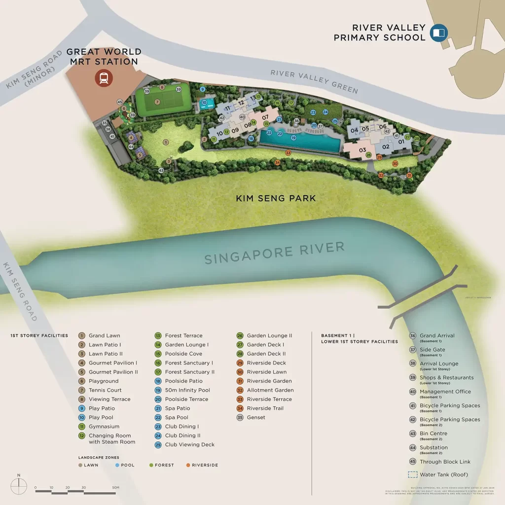 River Modern Site Plan New Launch Condo
